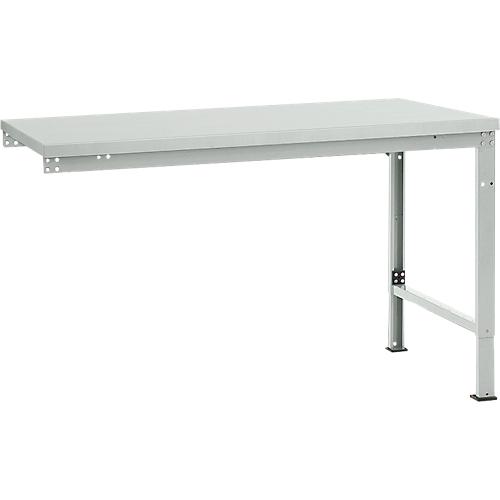 Manuflex Ansatztisch UNIVERSAL Spezial, Tischplatte Kunststoff, 1500x1000, lichtgrau