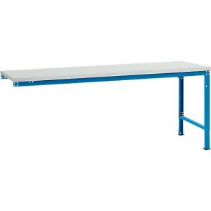 Manuflex Ansatztisch UNIVERSAL Spezial, Tischplatte Kunststoff, 2000×1000, lichtblau Manuflex Ansatztisch UNIVERSAL Spezial, Tischplatte Kunststoff, 2000×1000, lichtblau