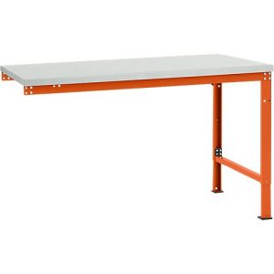 Manuflex Ansatztisch UNIVERSAL Spezial, Tischplatte Melamin, 1500×1000, rotorange Manuflex Ansatztisch UNIVERSAL Spezial, Tischplatte Melamin, 1500×1000, rotorange
