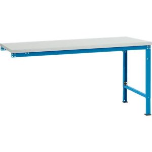 Manuflex Ansatztisch UNIVERSAL Spezial, Tischplatte Melamin, 1750×1000, lichtblau Manuflex Ansatztisch UNIVERSAL Spezial, Tischplatte Melamin, 1750×1000, lichtblau