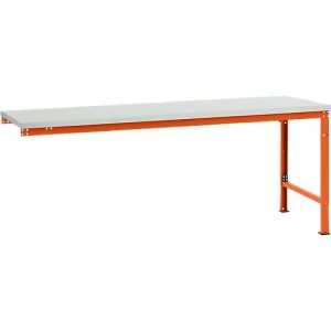 Manuflex Ansatztisch UNIVERSAL Spezial, Tischplatte Melamin, 2000×1000, rotorange Manuflex Ansatztisch UNIVERSAL Spezial, Tischplatte Melamin, 2000×1000, rotorange