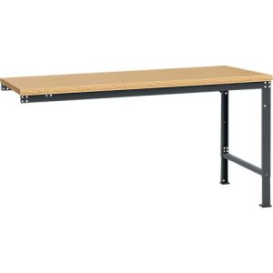 Manuflex Ansatztisch UNIVERSAL Spezial, Tischplatte Multiplex, 1750×1000, anthrazit Manuflex Ansatztisch UNIVERSAL Spezial, Tischplatte Multiplex, 1750×1000, anthrazit
