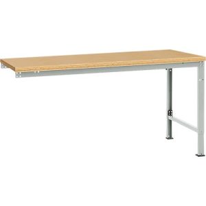 Manuflex Ansatztisch UNIVERSAL Spezial, Tischplatte Multiplex, 1750×1000, lichtgrau Manuflex Ansatztisch UNIVERSAL Spezial, Tischplatte Multiplex, 1750×1000, lichtgrau