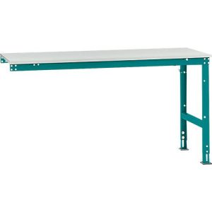 Manuflex Ansatztisch UNIVERSAL Standard, 1750 x 800 mm, Kunststoff lichtgrau, wasserblau Manuflex Ansatztisch UNIVERSAL Standard, 1750 x 800 mm, Kunststoff lichtgrau, wasserblau