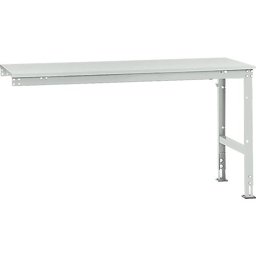 Manuflex Ansatztisch UNIVERSAL Standard, 1750 x 800 mm, Melamin lichtgrau, lichtgrau