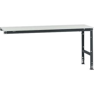 Manuflex Ansatztisch UNIVERSAL Standard, 2000 x 800 mm, Kunststoff lichtgrau, anthrazit Manuflex Ansatztisch UNIVERSAL Standard, 2000 x 800 mm, Kunststoff lichtgrau, anthrazit