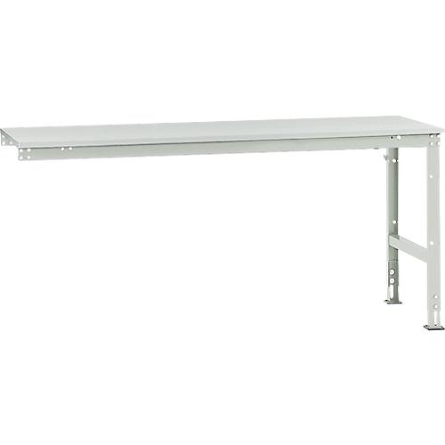 Manuflex Ansatztisch UNIVERSAL Standard, 2000 x 800 mm, Kunststoff lichtgrau, lichtgrau