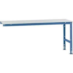 Manuflex Ansatztisch UNIVERSAL Standard, 2000 x 800 mm, Melamin lichtgrau, brillantblau Manuflex Ansatztisch UNIVERSAL Standard, 2000 x 800 mm, Melamin lichtgrau, brillantblau