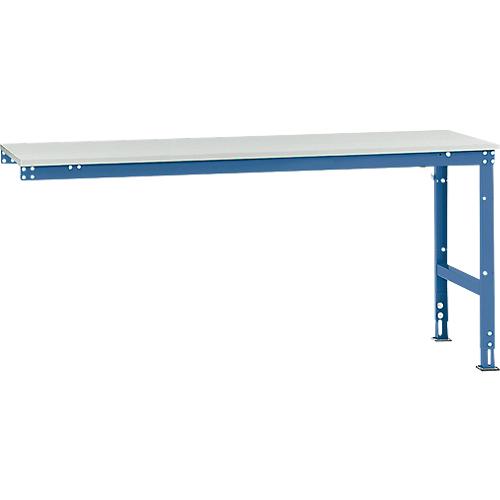Manuflex Ansatztisch UNIVERSAL Standard, 2000 x 800 mm, Melamin lichtgrau, brillantblau