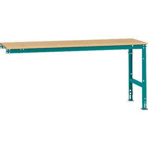 Manuflex Ansatztisch UNIVERSAL Standard, 2000 x 800 mm, Multiplex natur, wasserblau Manuflex Ansatztisch UNIVERSAL Standard, 2000 x 800 mm, Multiplex natur, wasserblau