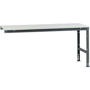 Manuflex Ansatztisch UNIVERSAL Standard, Tischplatte Melamin, 2000×1000, anthrazit