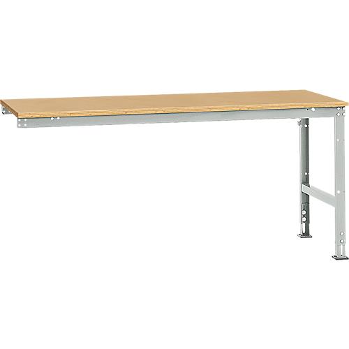 Manuflex Ansatztisch UNIVERSAL Standard, Tischplatte Multiplex, 2000x1000, lichtgrau