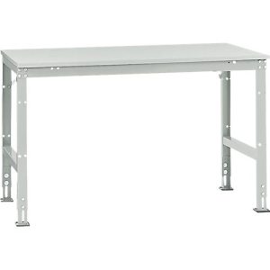 Manuflex Arbeitstisch UNIVERSAL Standard, 1500 x 1000 mm, Kunststoff lichtgrau, lichtgrau