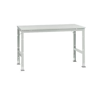 Manuflex Arbeitstisch UNIVERSAL Standard, 1500 x 1000 mm, Melamin lichtgrau, lichtgrau