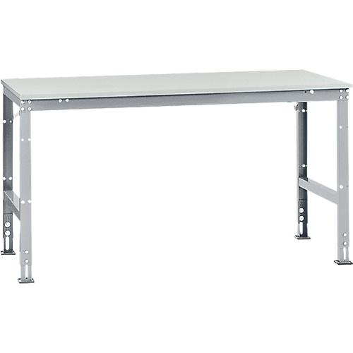 Manuflex Arbeitstisch UNIVERSAL Standard, 1750 x 1000 mm, Kunststoff lichtgrau, alusilber