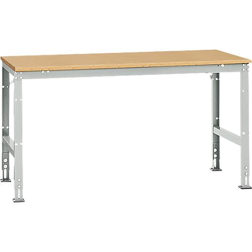Manuflex Arbeitstisch UNIVERSAL Standard, 1750 x 1000 mm, Multiplex natur, lichtgrau