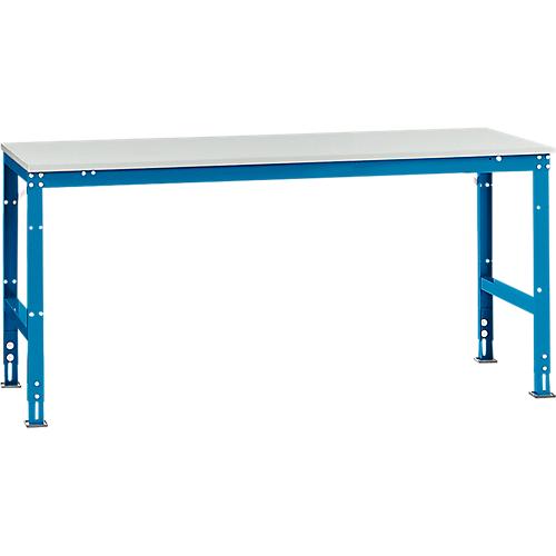 Manuflex Arbeitstisch UNIVERSAL Standard, 2000 x 1000 mm, Kunststoff lichtgrau, lichtblau