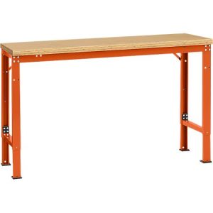 Manuflex Grundtisch UNIVERSAL Spezial, 1500 x 800 mm, Multiplex natur, rotorange Manuflex Grundtisch UNIVERSAL Spezial, 1500 x 800 mm, Multiplex natur, rotorange