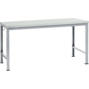 Manuflex Grundtisch UNIVERSAL Spezial, 1750 x 1000 mm, Kunststoff lichtgrau, alusilber Manuflex Grundtisch UNIVERSAL Spezial, 1750 x 1000 mm, Kunststoff lichtgrau, alusilber