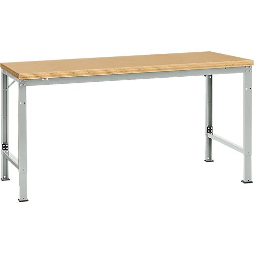 Manuflex Grundtisch UNIVERSAL Spezial, 1750 x 1000 mm, Multiplex natur, lichtgrau