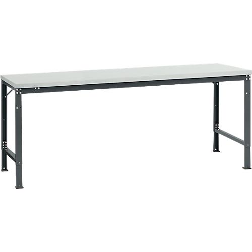 Manuflex Grundtisch UNIVERSAL Spezial, 2000 x 1000 mm, Kunststoff lichtgrau, anthrazit