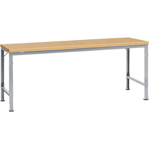 Manuflex Grundtisch UNIVERSAL Spezial, 2000 x 1000 mm, Multiplex natur, alusilber