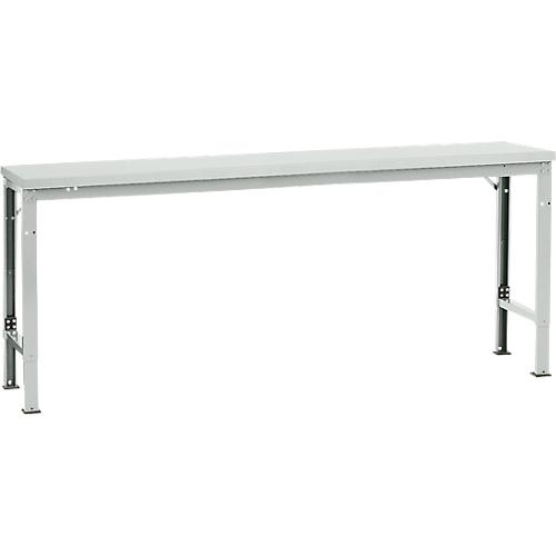 Manuflex Grundtisch UNIVERSAL Spezial, 2000 x 800 mm, Melamin lichtgrau, lichtgrau