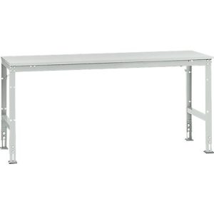 Manuflex Grundtisch UNIVERSAL Standard, Tischplatte Kunststoff, 2000×800, lichtgrau Manuflex Grundtisch UNIVERSAL Standard, Tischplatte Kunststoff, 2000×800, lichtgrau