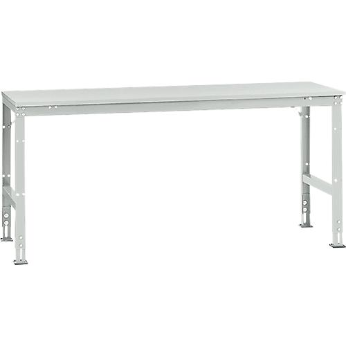 Manuflex Grundtisch UNIVERSAL Standard, Tischplatte Kunststoff, 2000x800, lichtgrau