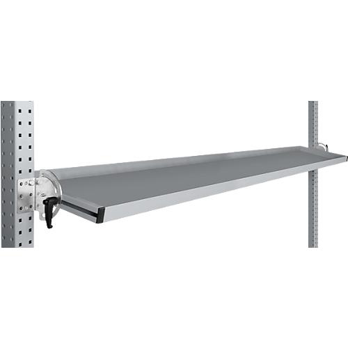 Manuflex Neigbare Ablagekonsole, für Reihe Universal oder Profi, Nutztiefe 345 mm, für Tischbreite 1750 mm, alusilber