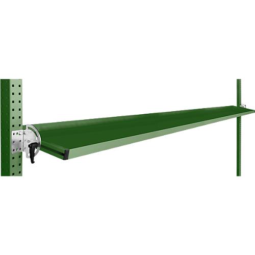 Manuflex Neigbare Ablagekonsole, für Reihe Universal oder Profi, Nutztiefe 345 mm, für Tischbreite 2000 mm, resedagrün