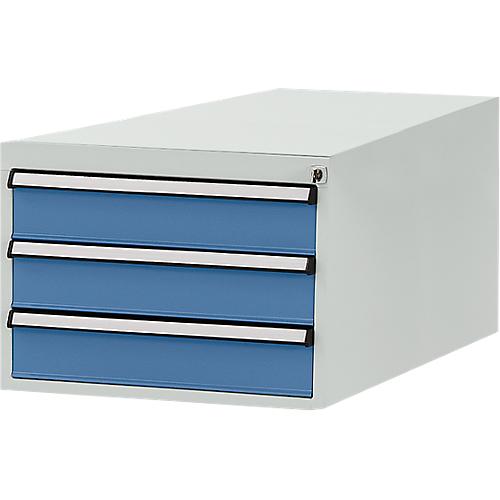 Manuflex Schubladen-Unterbau, für T 1000 mm, lichtgrau/brillantblau