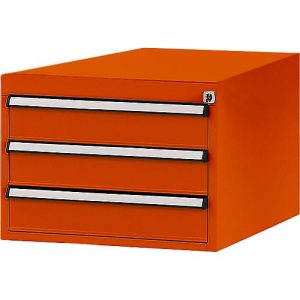 Manuflex Schubladen-Unterbau, für T 1000 mm, rotorange Manuflex Schubladen-Unterbau, für T 1000 mm, rotorange
