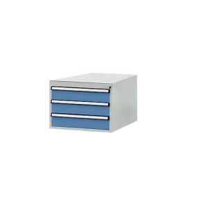 Manuflex Schubladen-Unterbauten, für Werkbank Profi Tiefe 700 mm, lichtgrau/brillantblau Manuflex Schubladen-Unterbauten, für Werkbank Profi Tiefe 700 mm, lichtgrau/brillantblau