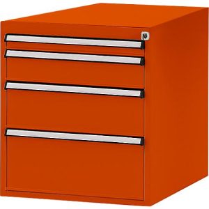 Manuflex Schubladen-Unterbauten, für Werkbank Profi Tiefe 700 mm, rotorange Manuflex Schubladen-Unterbauten, für Werkbank Profi Tiefe 700 mm, rotorange