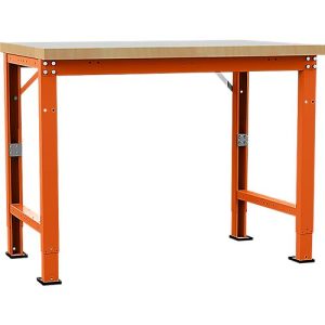 Manuflex Werkbank Profi Spezial, Tischplatte Kunststoff, 1250 x 700 mm, rotorange Manuflex Werkbank Profi Spezial, Tischplatte Kunststoff, 1250 x 700 mm, rotorange
