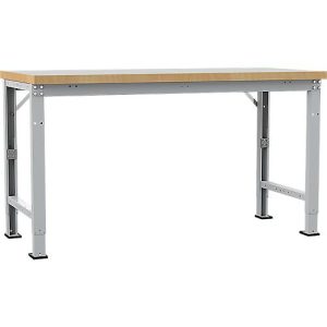 Manuflex Werkbank Profi Spezial, Tischplatte Kunststoff, 1750 x 700 mm, alusilber Manuflex Werkbank Profi Spezial, Tischplatte Kunststoff, 1750 x 700 mm, alusilber