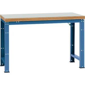 Manuflex Werkbank Profi Standard, Tischplatte Kunststoff B 1500 x T 700, brillantblau Manuflex Werkbank Profi Standard, Tischplatte Kunststoff B 1500 x T 700, brillantblau