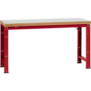 Manuflex Werkbank Profi Standard, Tischplatte Kunststoff B 1750 x T 700, rubinrot Manuflex Werkbank Profi Standard, Tischplatte Kunststoff B 1750 x T 700, rubinrot