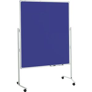 MAUL Moderationstafel Pro, B 1200 x H 1500 mm, Textil/Textil, blau MAUL Moderationstafel Pro, B 1200 x H 1500 mm, Textil/Textil, blau