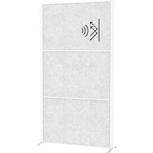 MAUL Stellwandsystem MAULconnecto, 3 x Akustikvlies hellgrau, Klettverbindung, Standfuß, H 1800 x B 1000 mm, weiß MAUL Stellwandsystem MAULconnecto, 3 x Akustikvlies hellgrau, Klettverbindung, Standfuß, H 1800 x B 1000 mm, weiß