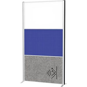 MAUL Stellwandsystem MAULconnecto, Steckmodule, 1x Whiteboard, 1x Akustikvlies, 1x Textiloberfläche, Klettverbindung, H 1800 x B 1000 mm, silber MAUL Stellwandsystem MAULconnecto, Steckmodule, 1x Whiteboard, 1x Akustikvlies, 1x Textiloberfläche, Klettverbindung, H 1800 x B 1000 mm, silber