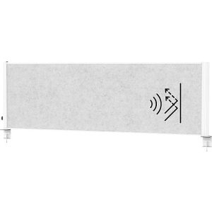 MAUL Tisch-Trennwand MAULconnecto Uplight, L 1600 x H 500 mm, LED-Beleuchtung, weiß MAUL Tisch-Trennwand MAULconnecto Uplight, L 1600 x H 500 mm, LED-Beleuchtung, weiß
