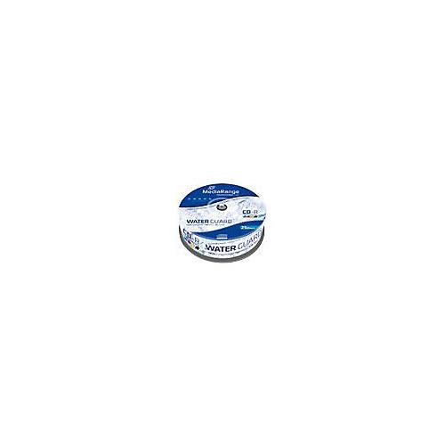 MediaRange - 25 x CD-R - 700 MB (80 Min) 52x - mit Tintenstrahldrucker bedruckbare Oberfläche - Spindel