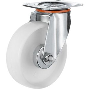 Mehrpreis 2 Lenk- und 2 Bockrollen, ø 125 mm, Polypropylen Mehrpreis 2 Lenk- und 2 Bockrollen, ø 125 mm, Polypropylen