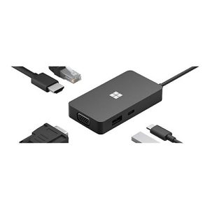Microsoft USB-C Travel Hub – Dockingstation – USB-C – VGA, HDMI – GigE Microsoft USB-C Travel Hub – Dockingstation – USB-C – VGA, HDMI – GigE