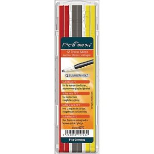 Minenset Pica BIG-Dry 4x gelb/4x rot/4x graphit b.70Grad stabil 12 Minenset Pica BIG-Dry 4x gelb/4x rot/4x graphit b.70Grad stabil 12