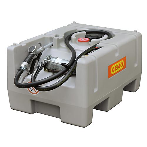 Mobile Tankstelle CEMO DT-Mobil Easy, Handpumpe und Zapfventil 125l, Polyethylen, einwandig, B 800 x T 600 x H 450 mm