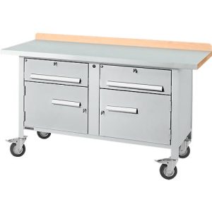 Mobile Werkbank Schäfer Shop Select PWi 150-0, ESD, Buche Multiplexplatte, mit Stahlabdeckung, bis 400 kg, B 1500 x T 700 x H 840 mm Mobile Werkbank Schäfer Shop Select PWi 150-0, ESD, Buche Multiplexplatte, mit Stahlabdeckung, bis 400 kg, B 1500 x T 700 x H 840 mm