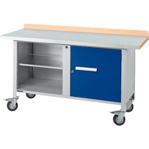 Mobile Werkbank Schäfer Shop Select PWi 150-1, ESD, Buche-Dekor Multiplexplatte, mit Stahlabdeckung, bis 400 kg, B 1500 x T 700 x H 840 mm Mobile Werkbank Schäfer Shop Select PWi 150-1, ESD, Buche-Dekor Multiplexplatte, mit Stahlabdeckung, bis 400 kg, B 1500 x T 700 x H 840 mm